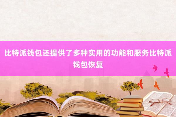 比特派钱包还提供了多种实用的功能和服务比特派钱包恢复