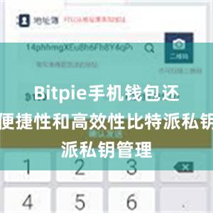 Bitpie手机钱包还具备便捷性和高效性比特派私钥管理