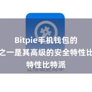 Bitpie手机钱包的优势之一是其高级的安全特性比特派